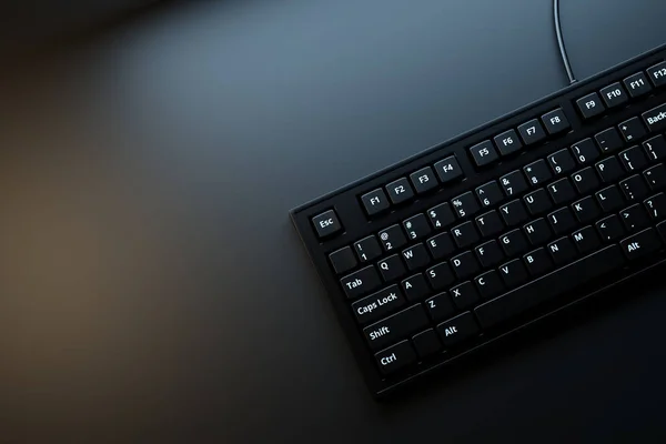 3d illustration,  gaming keyboard with LED backlit. Realistic computer keyboard.