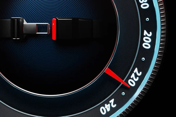 Illustration Close Black Car Panel Digital Bright Speedometer Icon Seat — Stock Photo, Image