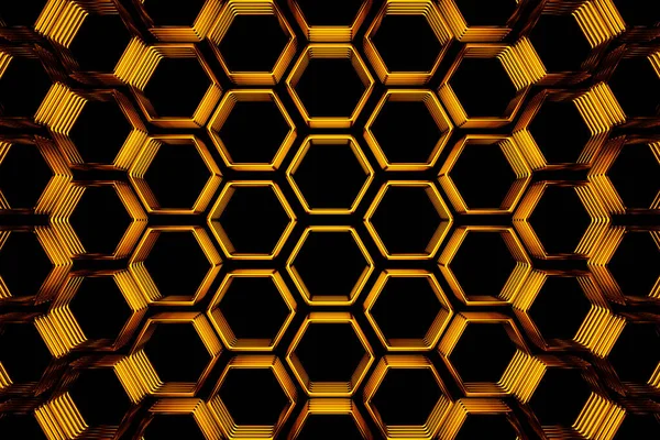 Illustration Yellow Honeycomb Monochrome Honeycomb Honey Pattern Simple Geometric Hexagonal - Stock-foto