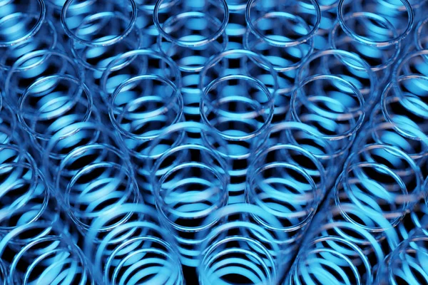 青の円の3Dイラスト モノクロームの背景に図形のセット パターン 幾何学的背景 — ストック写真