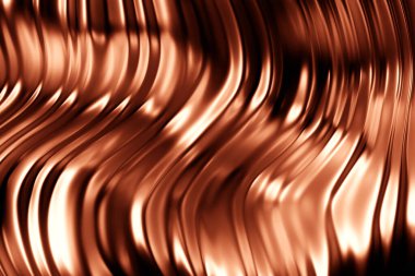 Soyut geometrik çizgiler tasarım elementi. Kahverengi çizgili arka plan. 3d illüstrasyon