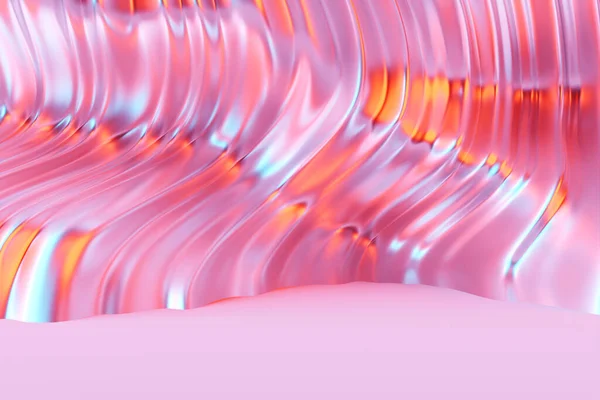 Illustration Pink Stripes Form Wave Waves Futuristic Background — Stock Photo, Image