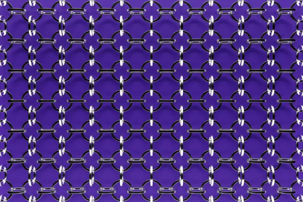 Illustration Rows Metal Chains Set Chains Black Background Geometric Pattern —  Fotos de Stock