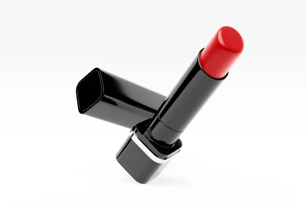 Illustration Luxury Red Lipstick White Background Cosmetic Branding Glamour Lip — ストック写真