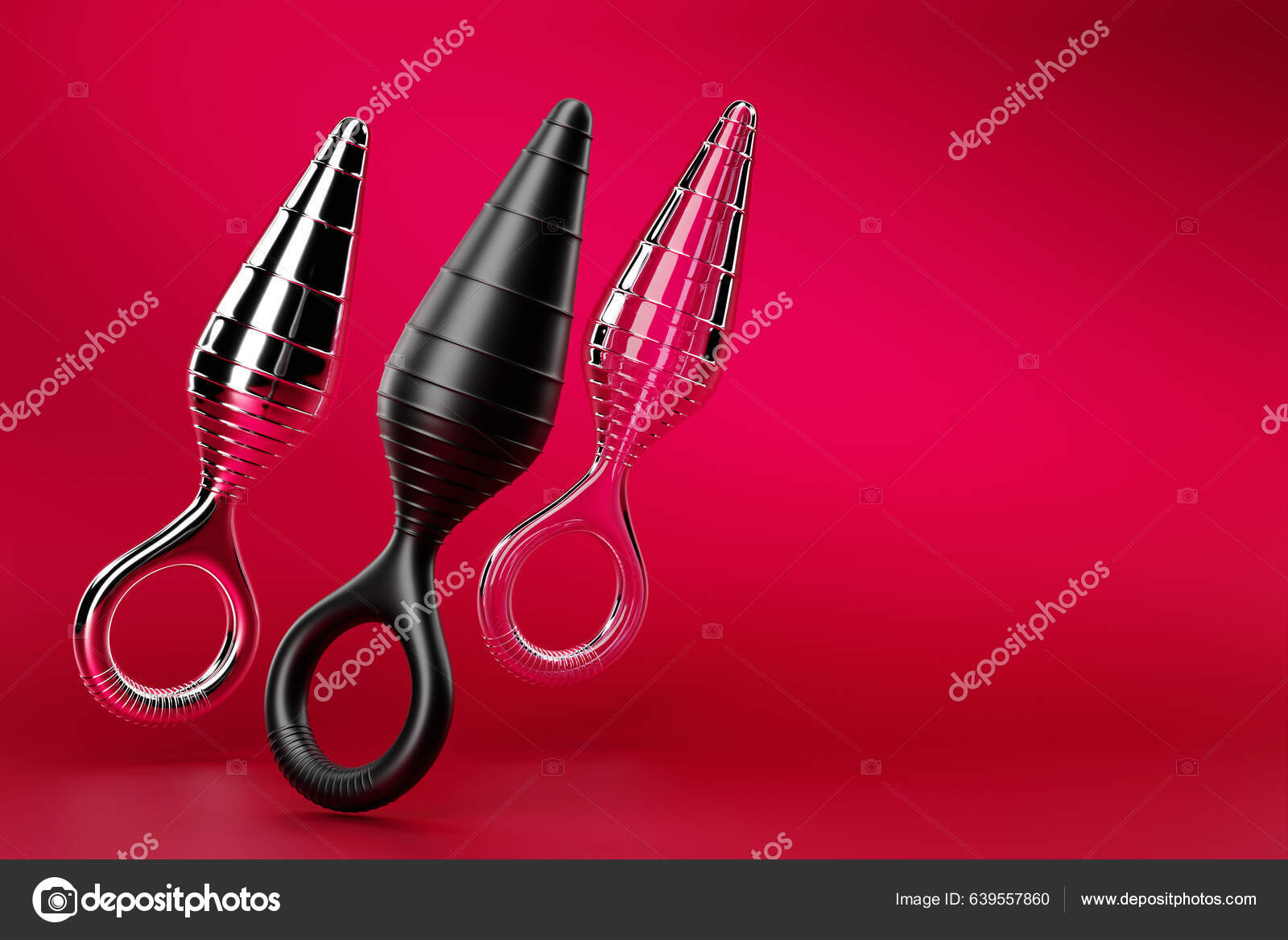 Black Butt Anal Plugs Sex Toys Magenta Isolated Background Illustration —  Stock Photo © everyonensk #639557860