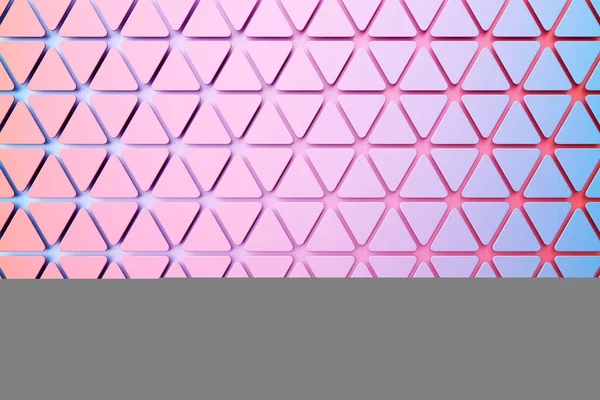 3d Illustration  rows of   pink  triangle  .Geometric background,  pattern.