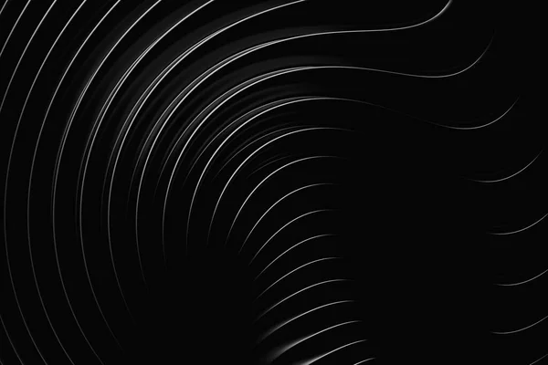 Illustration Black Stripes Form Wave Waves Futuristic Background — Zdjęcie stockowe