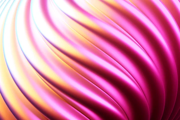 Illustration Pink Stripes Form Wave Waves Futuristic Background — Zdjęcie stockowe