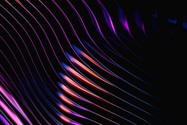 3D illustration,  gradient waves from lines and interlacing. Abstract background.