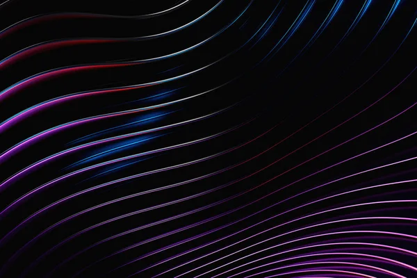 Illustration Black Purple Stripes Form Wave Waves Futuristic Background — Foto de Stock
