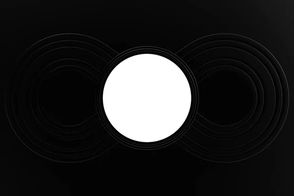 Illustration White Frame Text Black Background Infinity Symbol — Stock Photo, Image