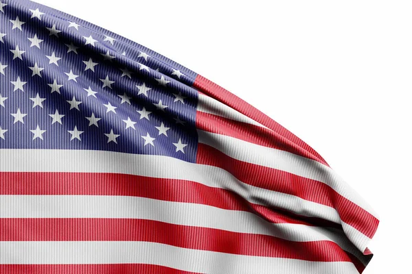 米国の国旗は 極性のある柔らかい焦点の織物から 3Dイラスト — ストック写真
