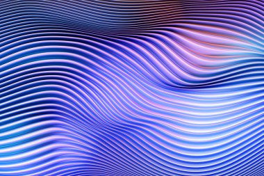3d illustration of a classic purple abstract gradient background with lines. PRint from the waves. Modern graphic texture. Geometric pattern.