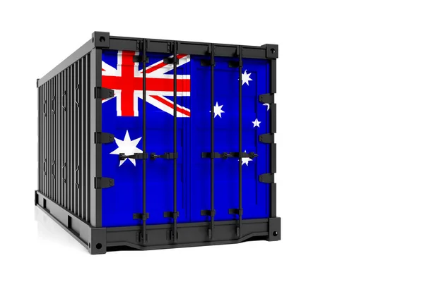 Concept Australia Export Import Container Transporting National Delivery Goods Transporting — Stock Photo, Image