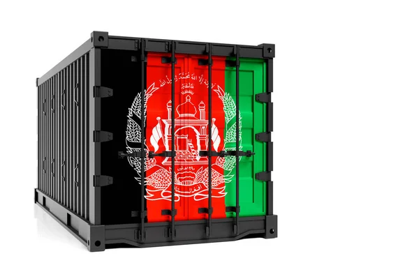 Het Concept Van Uitvoer Van Afghanistan Het Vervoer Van Containers — Stockfoto