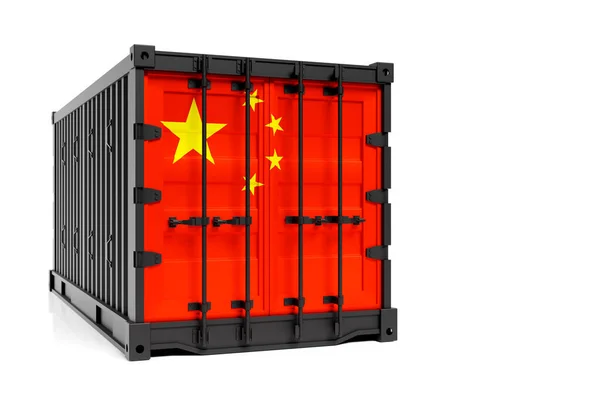 Pojetí Čínského Vývozního Dovozu Kontejnerového Převozu Vnitrostátního Dodání Zboží Přepravující — Stock fotografie