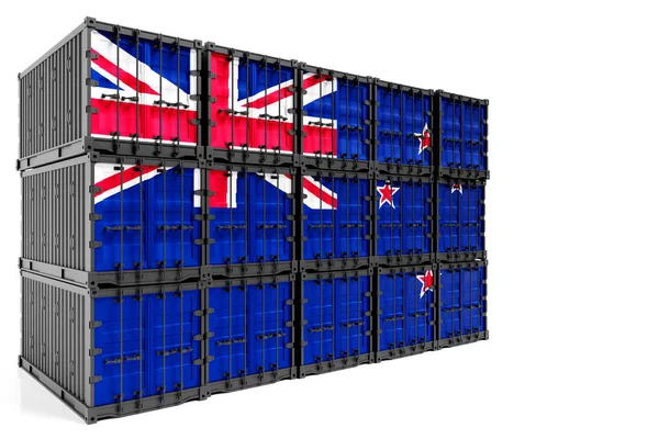 Concetto Nuova Zelanda Export Import Trasporto Container Consegna Nazionale Delle — Foto Stock