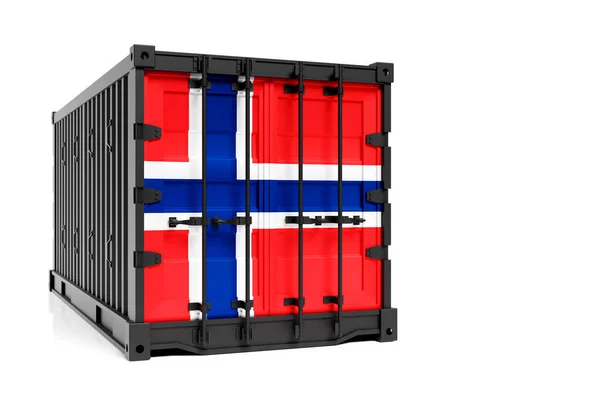 Concepto Noruega Exportación Importación Transporte Contenedores Entrega Nacional Mercancías Contenedor — Foto de Stock