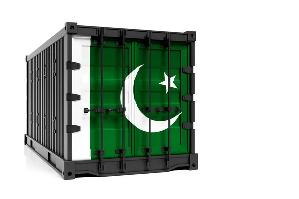 Concept Pakistan Export Import Container Transporting National Delivery Goods Illustration — Stock Photo, Image