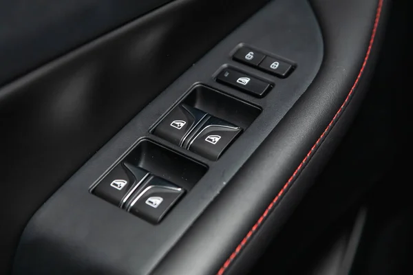 Side Door Buttons Window Mirror Adjustment Buttons Door Lock Car — Stock Photo, Image