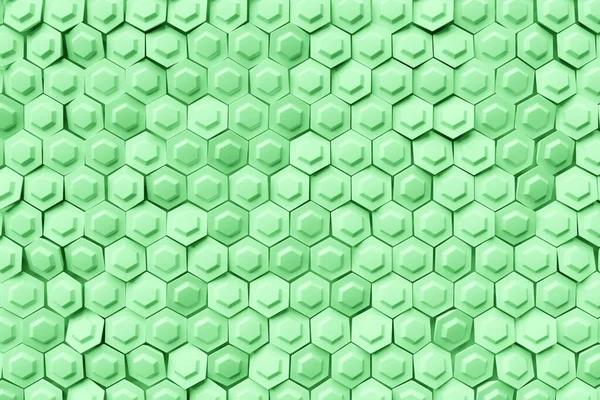 Illustration Green Honeycomb Monochrome Honeycomb Honey Pattern Simple Geometric Hexagonal — Stock Photo, Image