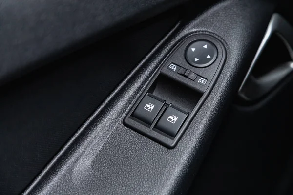 Novosibirsk Russia March 2022 Lada Largus Close Side Door Buttons — 图库照片