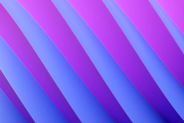 Soyut geometrik çizgiler tasarım elementi. Mor çizgili arka plan. 3d illüstrasyon