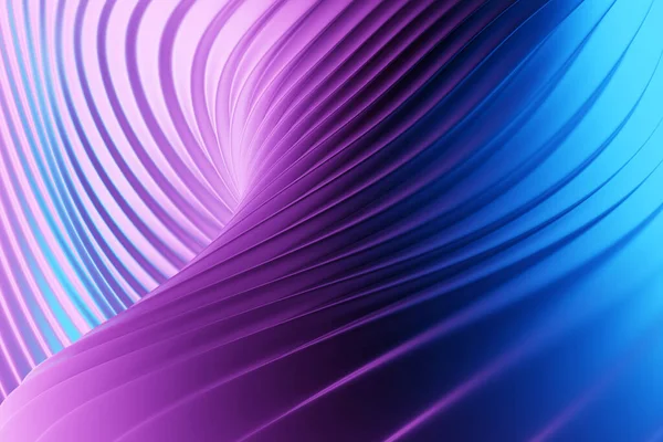 紫の縞模様 現代の縞模様の背景 可変厚のライン 3Dイラスト — ストック写真