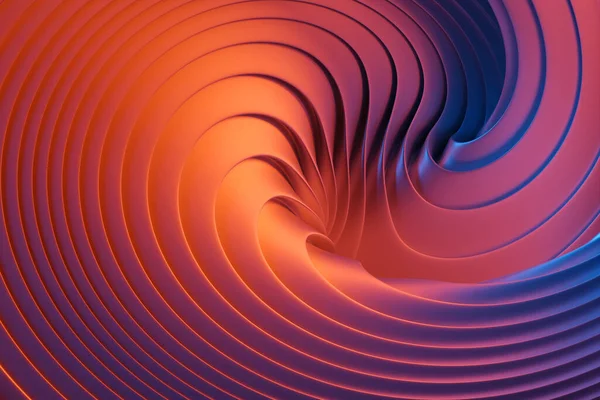 立体的なピンクのストライプのイラスト 波のような幾何学的な縞 概要輝線の交差パターン — ストック写真