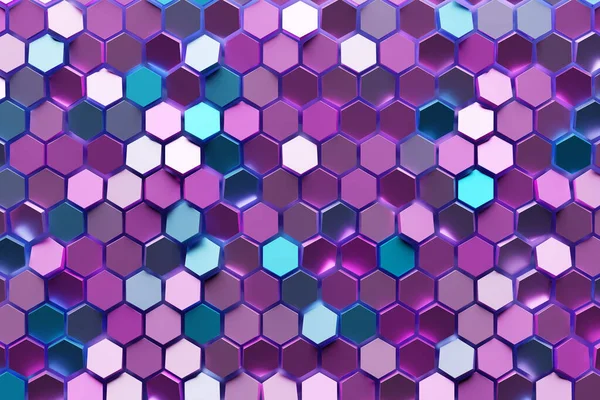 Зображення Простих Геометричних Шестикутних Форм Мозаїчне Тло Bee Honeycomb Concept — стокове фото