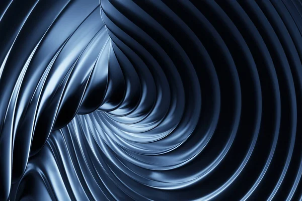 青い縞模様 現代の縞模様の背景 可変厚のライン 3Dイラスト — ストック写真