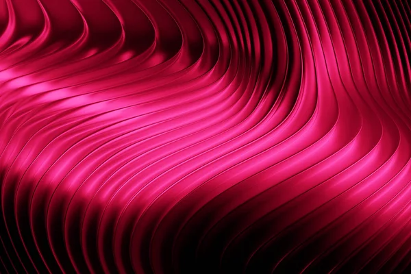 Illustration Red Stripes Form Wave Waves Futuristic Background — ストック写真