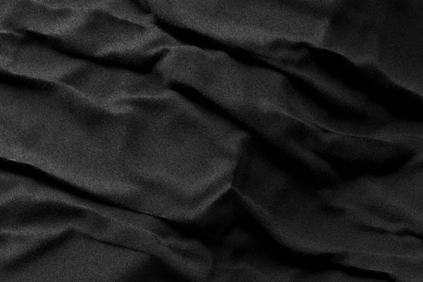 Pliures Tissu Noir Texture Gros Plan Illustration Illustration Haute Qualité — Photo