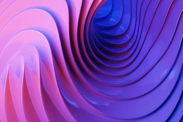 Abstract Geometric Lines Design Element Blue Pink Striped Background Illustration — Fotografia de Stock