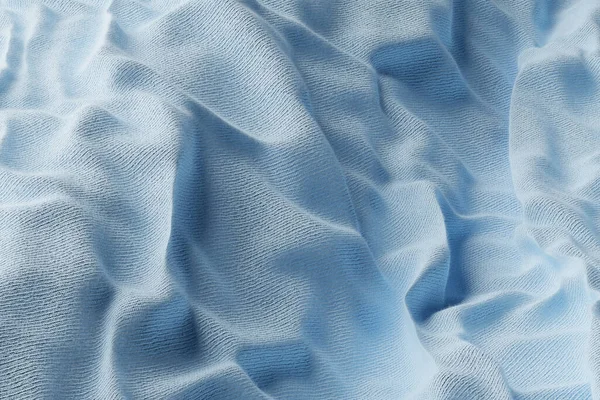 Folds Blue Fabric Texture Close Illustration High Quality Illustration — Stock Photo, Image