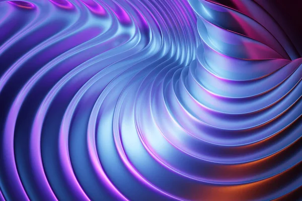 抽象的な勾配と幾何学的な縞模様 線形紫色のパターン 3Dイラスト — ストック写真