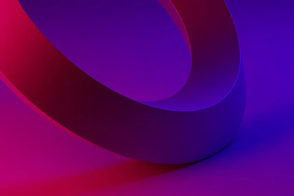 紫水晶のトーラスの3Dイラスト 素晴らしい細胞 単純な幾何学的形状 — ストック写真