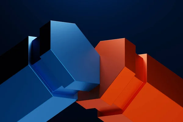 Абстрактная Трехмерная Рендеринг Современного Геометрического Фона Минималистичный Дизайн Плаката Обложки — стоковое фото
