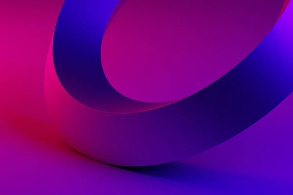 紫色の背景に対する抽象的な形状 3Dイラスト 滑らかな形状の3Dレンダリング — ストック写真