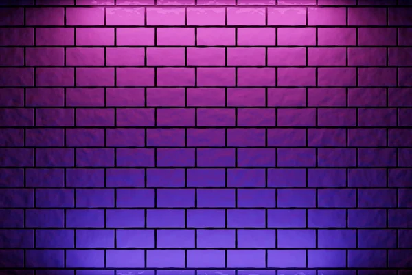 3D illustration of  pink   and purple  brick wall of an building, background texture of a brick