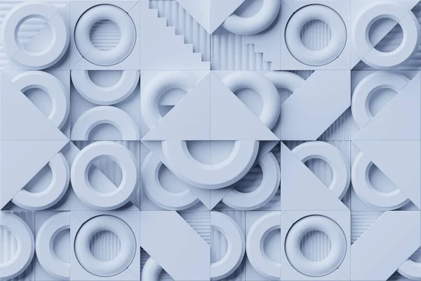 Абстрактна Геометрична Проста Примітивна Форма Синій Торус Реалістичній Текстурі Геометричному — стокове фото