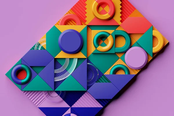 Darstellung Von Farbenfrohen Realistischen Kompositionen Abstraktes Thema Für Trendige Designs — Stockfoto