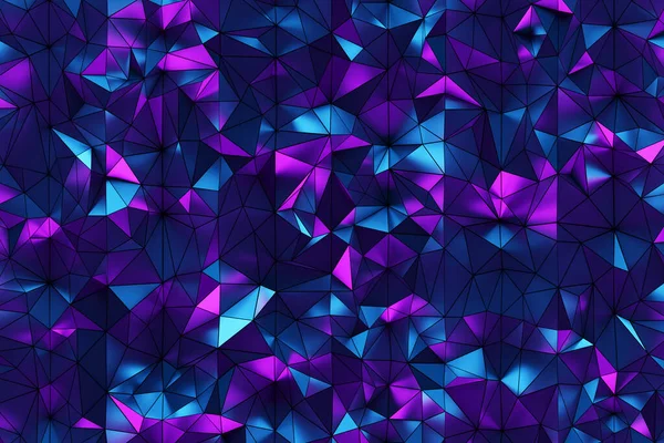 Patrón Poligonal Púrpura Con Triángulos Textura Geométrica — Foto de Stock