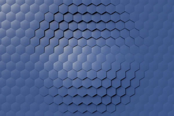Иллюстрация Синего Сотового Монохромного Медового Сота Меда Шаблон Простых Геометрических — стоковое фото