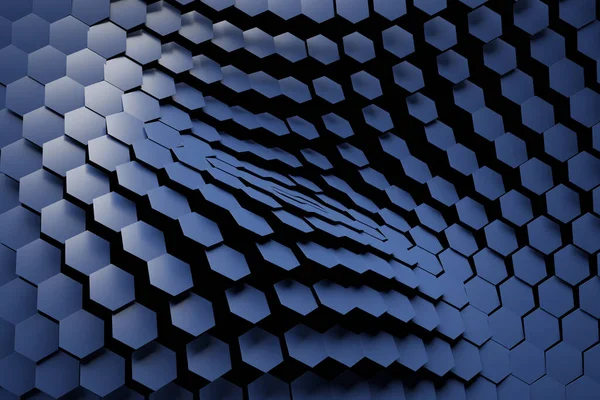 Dynamisches Abktraktmuster Blaue Geomatrische Linie Hintergrund Illustration — Stockfoto