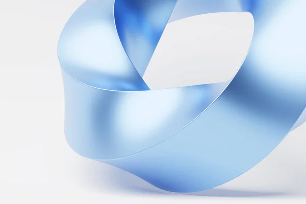 青色の結晶のトーラスの3Dイラスト 素晴らしい細胞 単純な幾何学的形状 — ストック写真