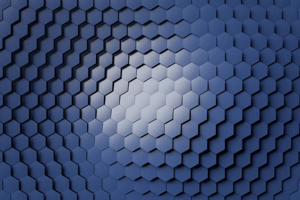 Иллюстрация Синего Сотового Монохромного Медового Сота Меда Шаблон Простых Геометрических — стоковое фото