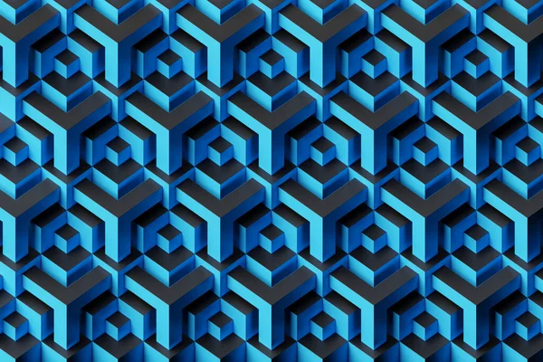 Динамический Абстрактный Рисунок Синий Черный Геометрический Фон Иллюстрация — стоковое фото