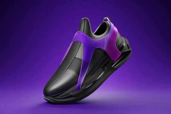 Illustration Colorful New Sports Sneakers Huge Foam Sole Sneakers Ugly — Stok fotoğraf