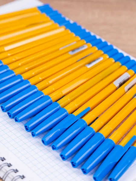 Шариковые Ручки Выбор Ручек Цветные Ручки Чернильные Ручки Рисования Ручки — стоковое фото